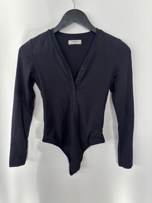 Babaton / Aritzia Contour V-neck Henley Bodysuit | Sz Small (D01R5)