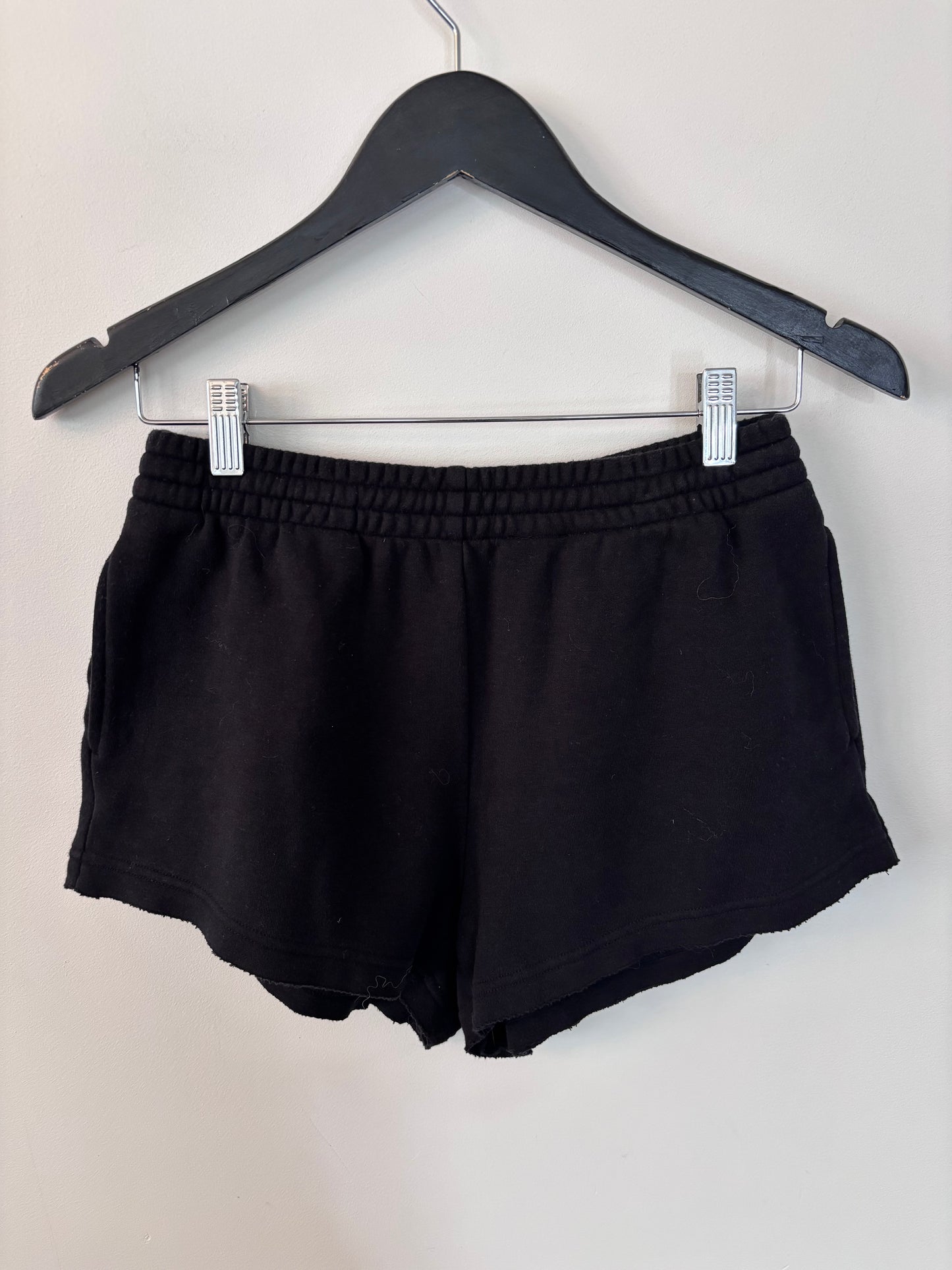 Skims Boyfriend Fit Fleece Shorts In Black | Sz XXS (fits Sz XS/S)