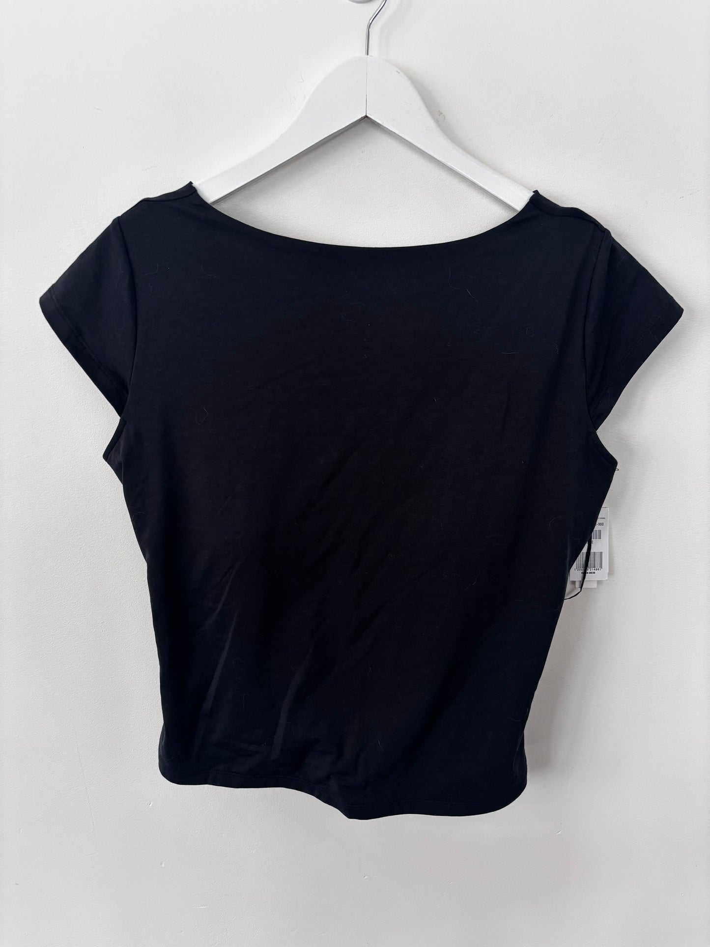 Abercrombie Bra-Free Short-Sleeve Cowl-Back Hardware Top | Sz Large (NWT)