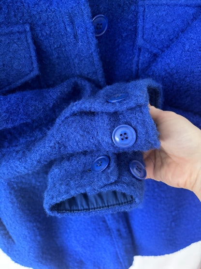 RD Style Blue Oversized Boucle Jacket | Sz XS (fits Sz Small)