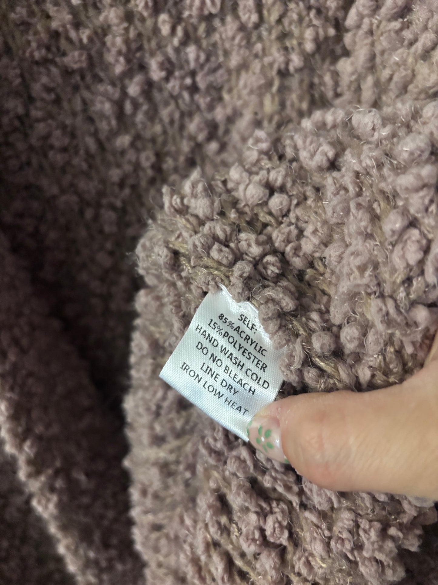 Bluivy Textured Open Cardigan | Sz S/M Oversized