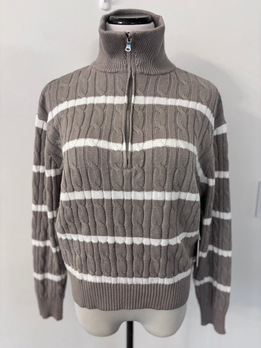 Dex Knit Zip Henley NWT | Sz Small