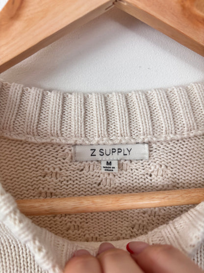 Z Supply Sweet Thing Cotton Sweater | Sz Medium