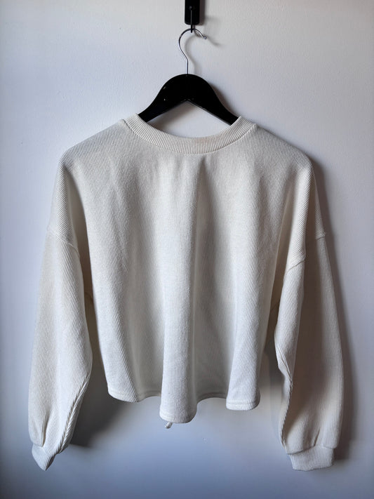 Blu Pepper Ruched Back Ivory Sweater | Sz Medium NWT