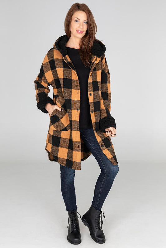 RD Style Hooded Plaid Jacket | XS (fits like medium) (O76LP)