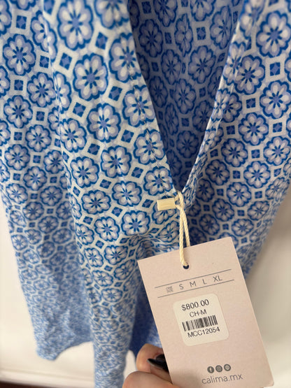 Calima / Mexico Geometric Printed Halter Dress (Cover-up) | Sz Medium