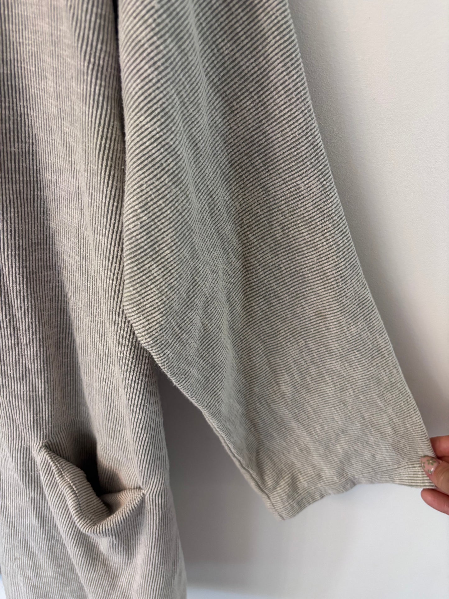 Donni Striped/Ribbed Relaxed Cardigan | OS (Medium fit)