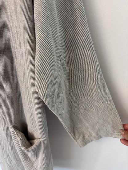 Donni Striped/Ribbed Relaxed Cardigan | OS (Medium fit)
