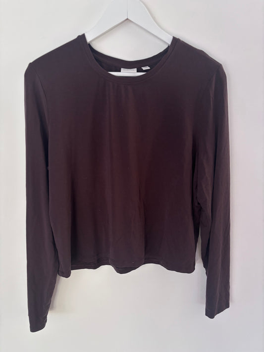 Aritzia / Babaton Mocha Every Day Long Sleeve Top | Sz XL