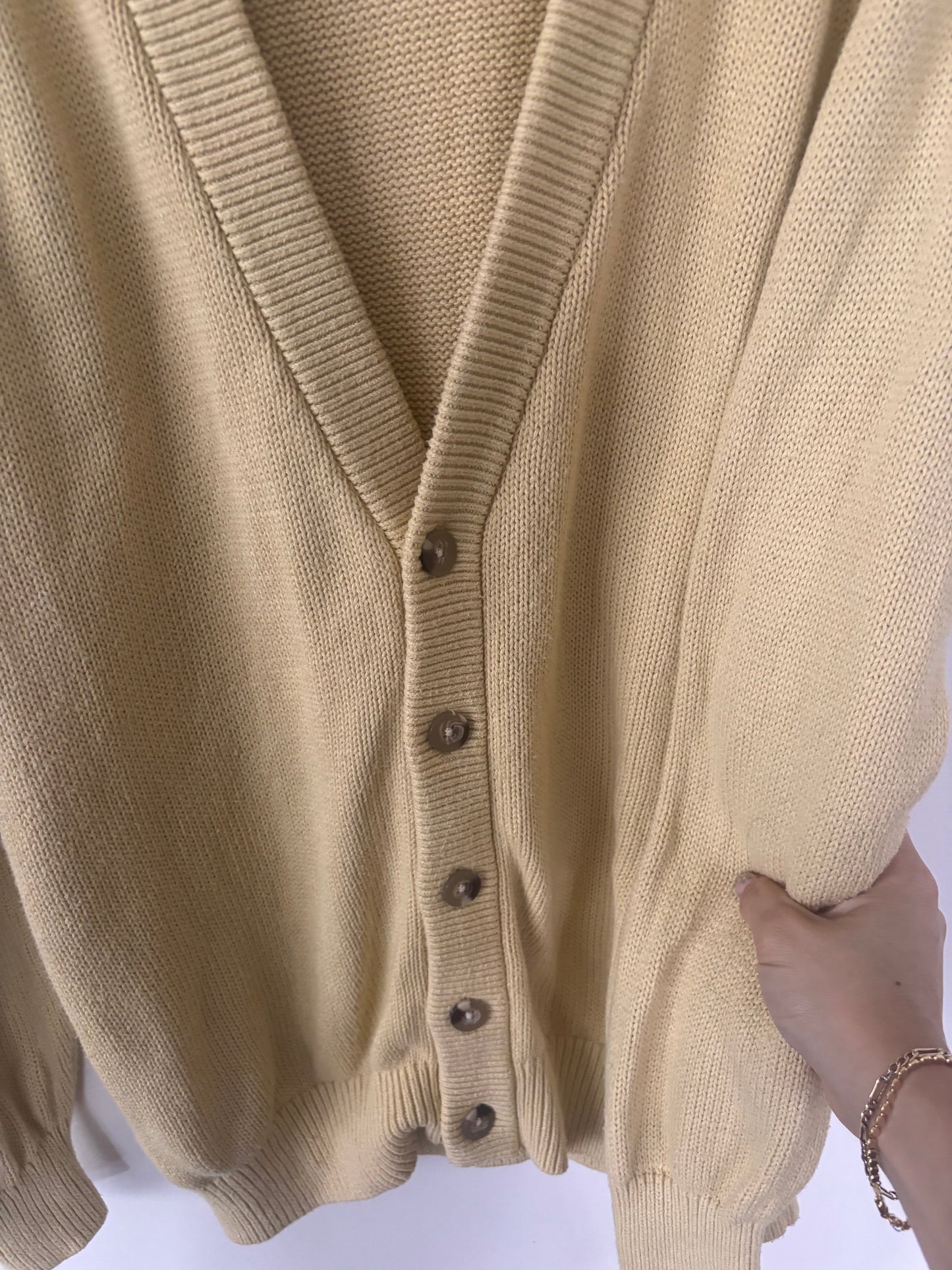 Aritzia TNA Barry Cardigan in Muted Yellow | Sz 1 (fits like large)