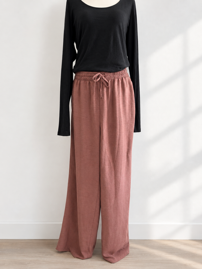 Devoted Brown Loose Drawstring Pants | Sz Medium