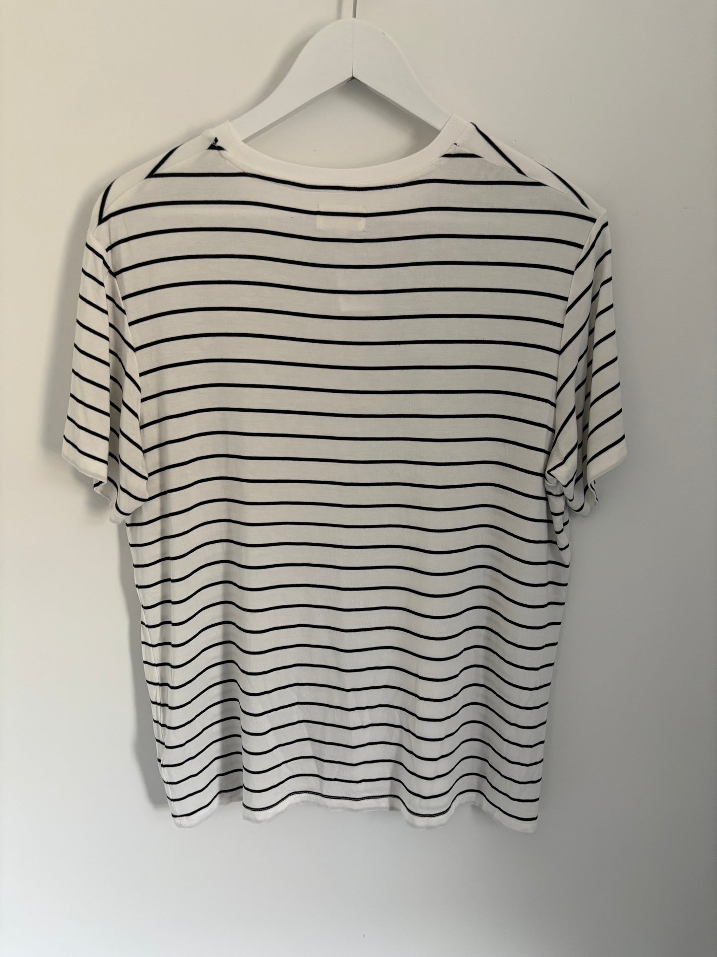 Gentle Fawn Aiden White Striped T Shirt | Small (O12C1)