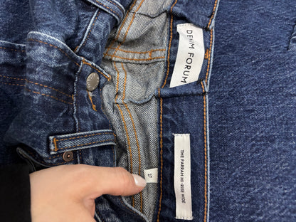 Denim Forum Farrah HR Wide Leg Light Wash | Sz 27 (waist taken in - can be undone)(M162K6)