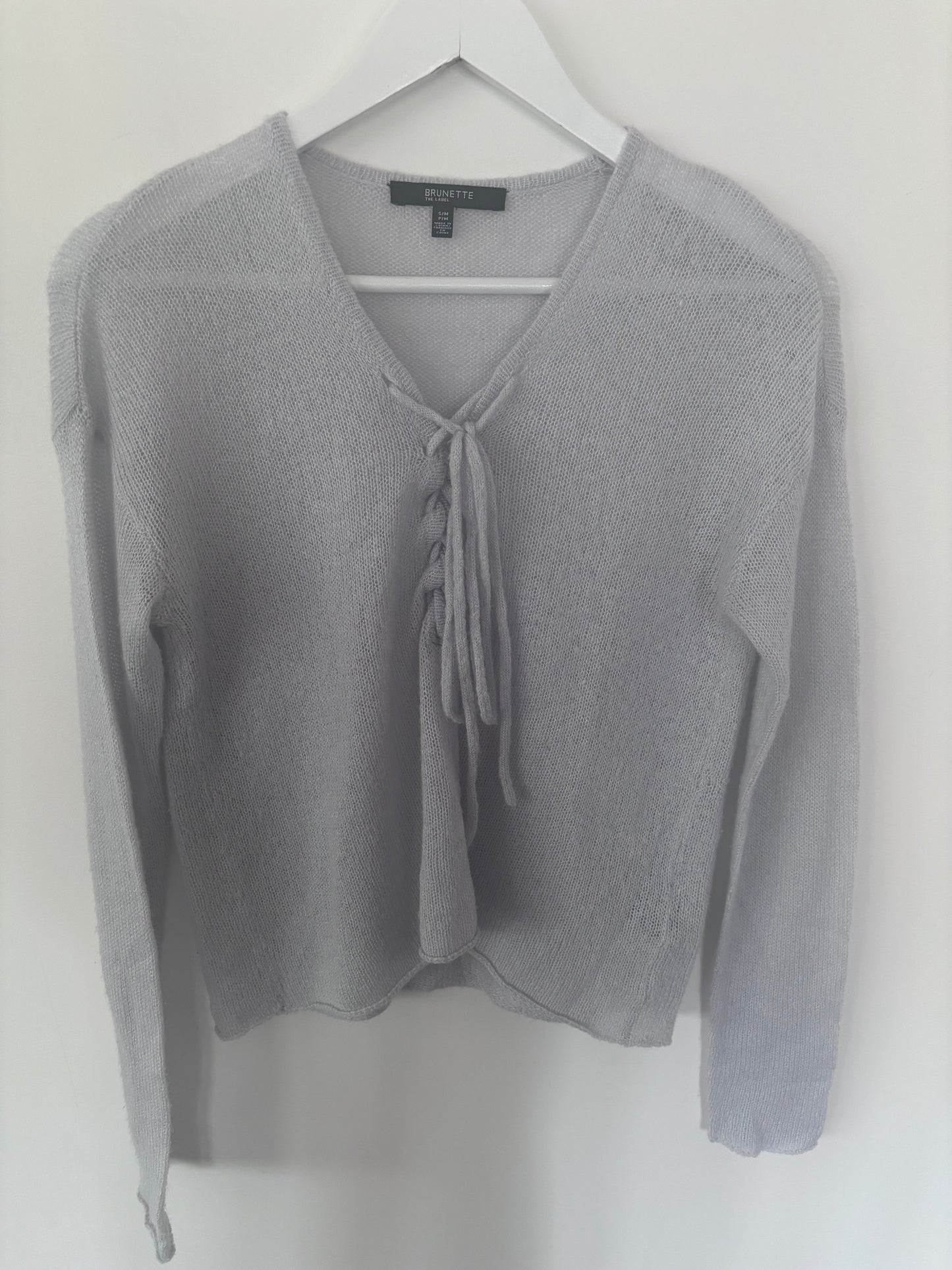 Brunette the Label Tie Up Sweater | Sz S/M