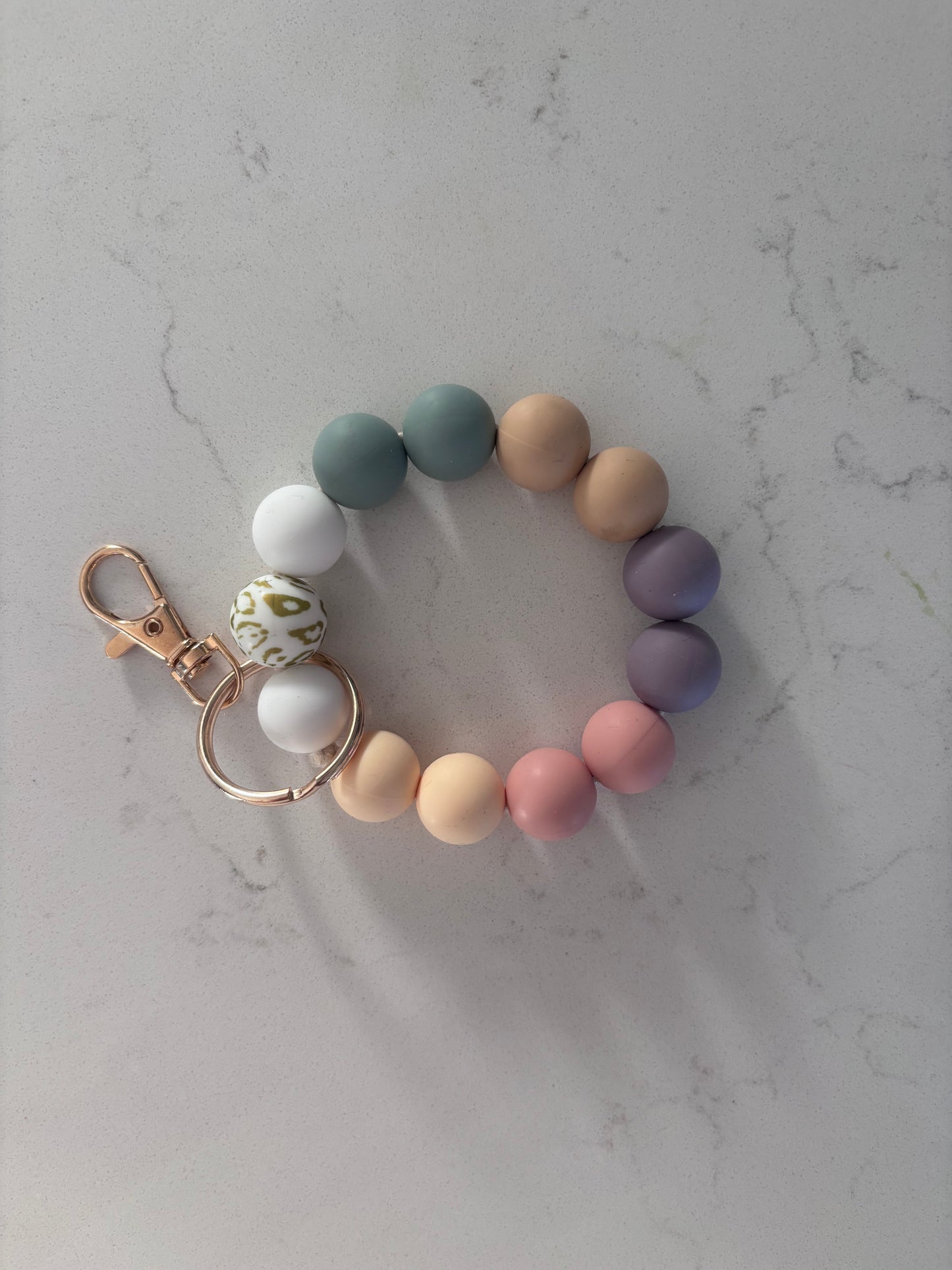 Cowgirl Creations Stretch Bracelet Silicone Bead Keychain