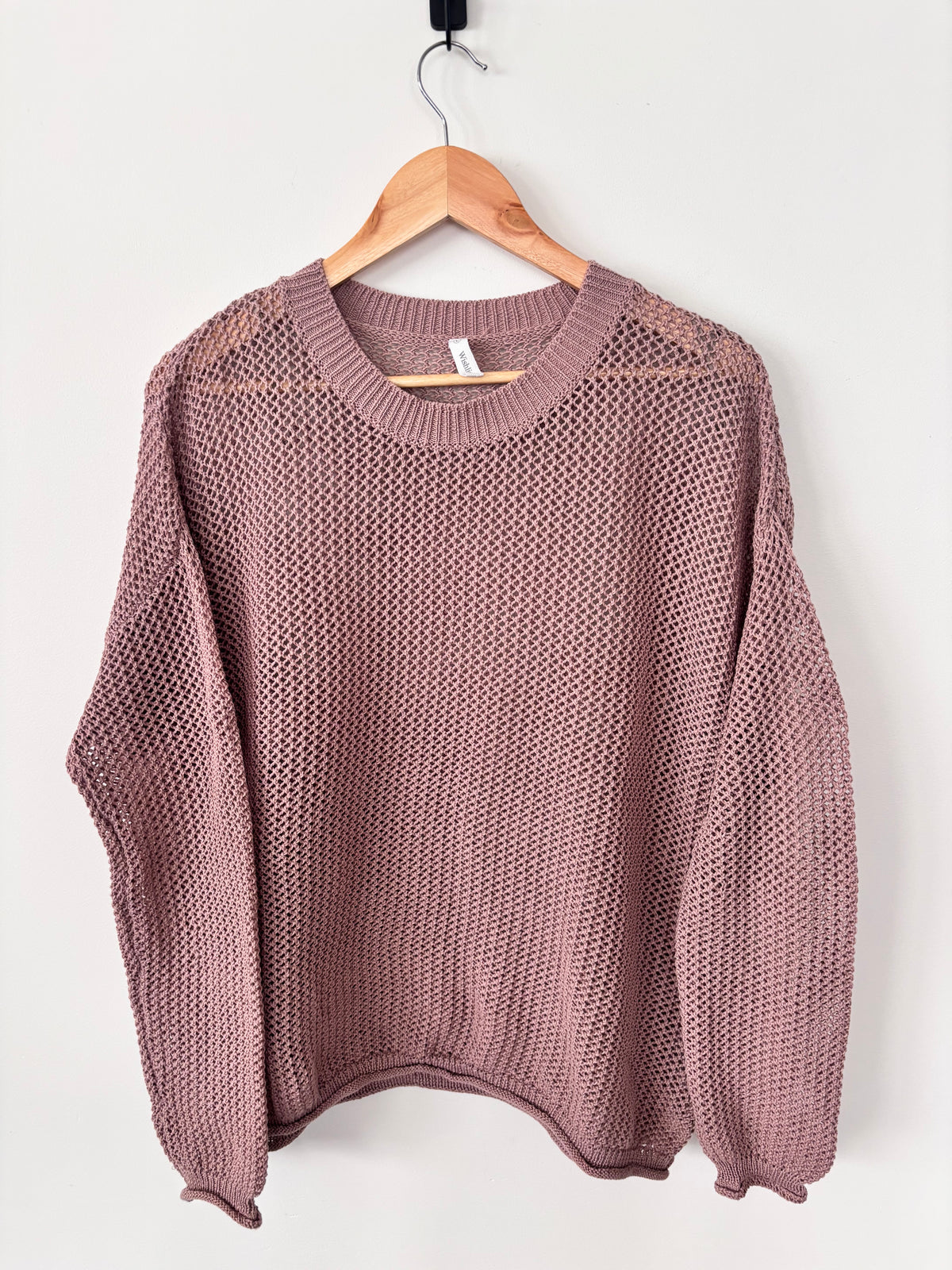 Wishlist Brown/Mauve Airy Crewneck Sweater | Sz Large