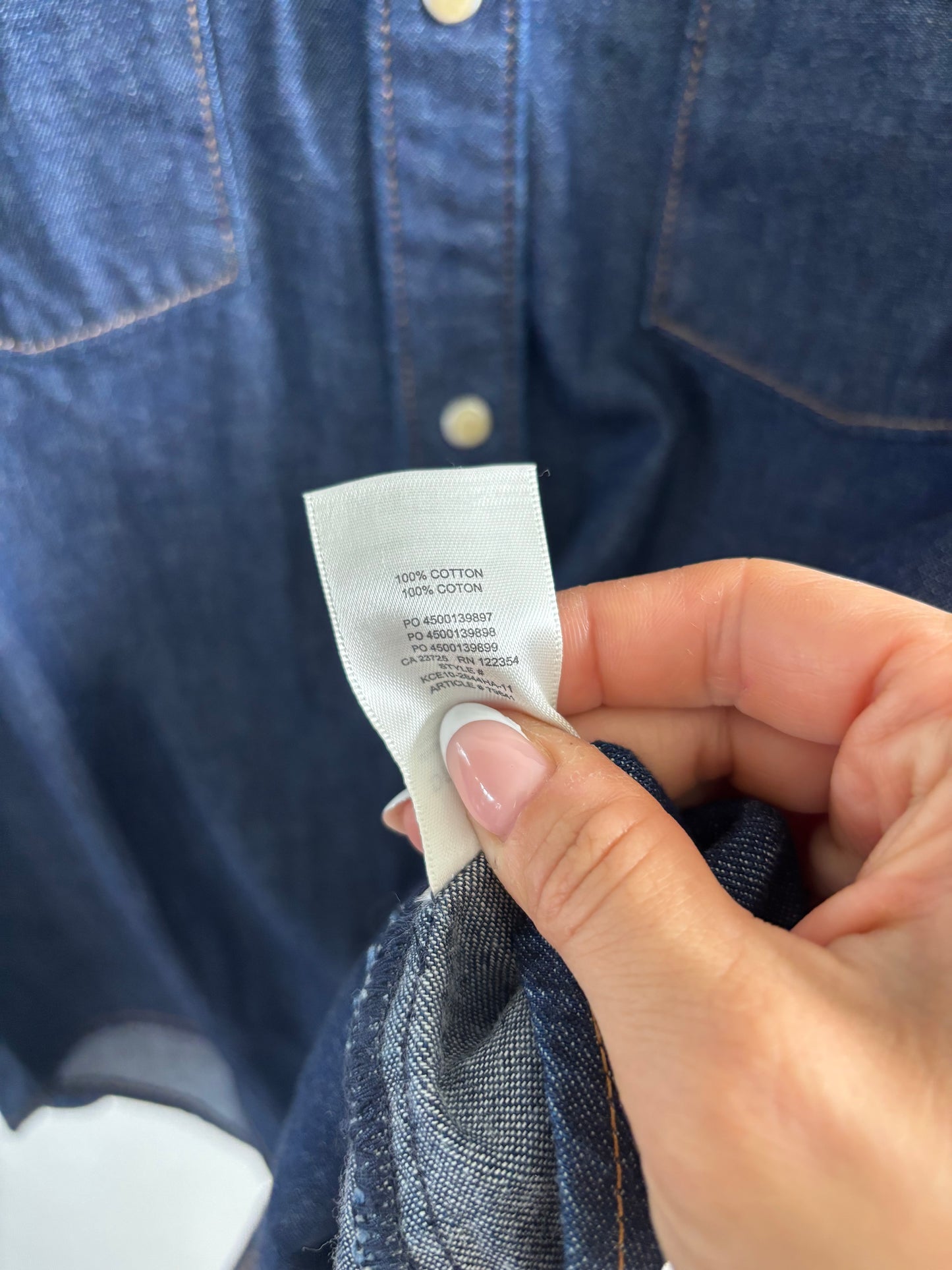 Denim Forum / Aritzia Western Snap Up Shirt | Medium