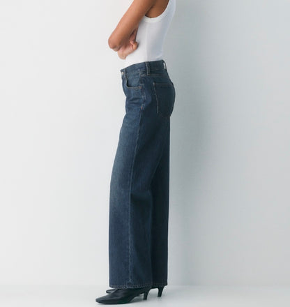 Denim Forum Farrah HR Wide Leg Light Wash | Sz 27 (waist taken in - can be undone)(M162K6)