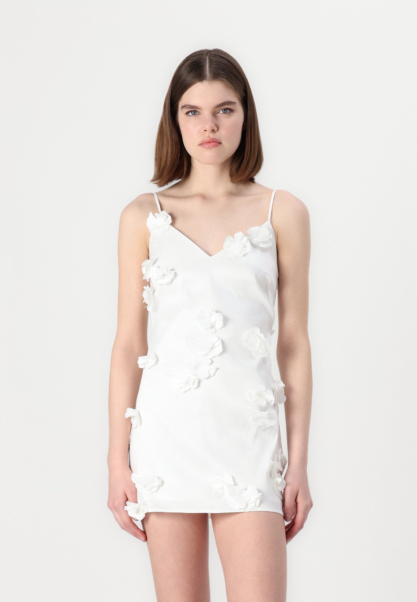 A&F White 3D Applique Mini Dress | Sz Medium