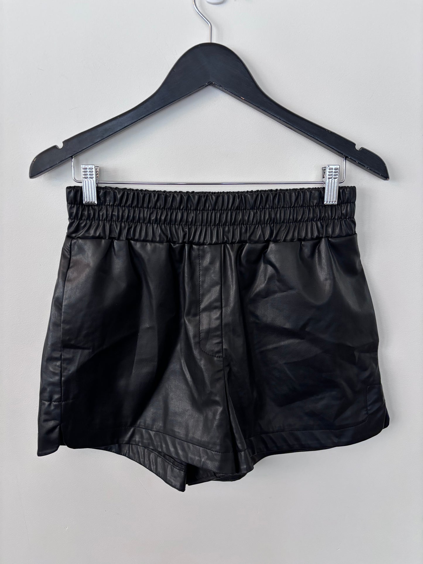 Deluc Black Vegan Leather Shorts | Medium (fits like 27/28)