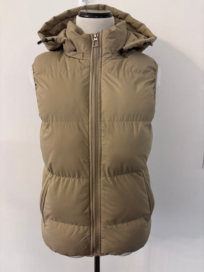 No Brand Beige/Tan Puffer Vest | Sz Small