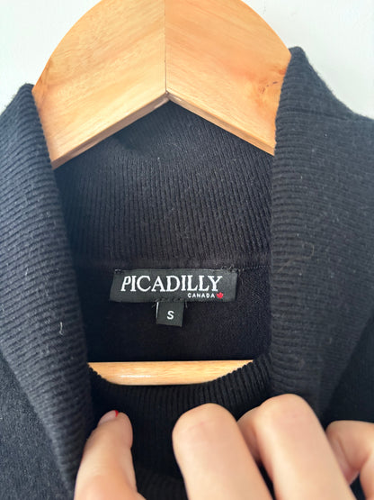 Piccadilly Canada Soft Sleeveless Black Turtleneck | Sz Small (generous)