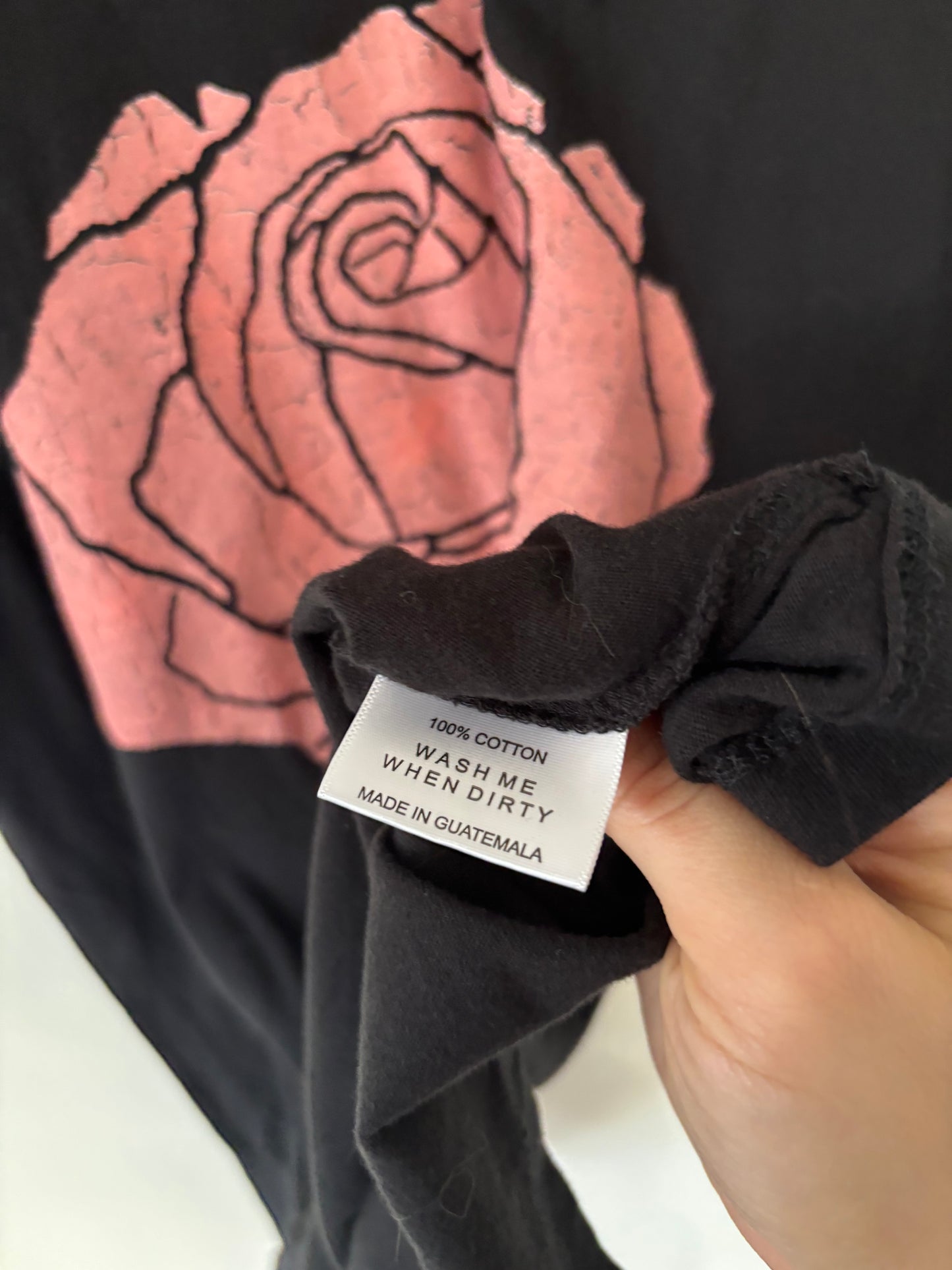 Girl Dangerous / Free People Rose boyfriend Tee in Black | XS (fits like Medium) (N137C1)