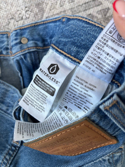 Levi's High Loose Taper Jeans Medium Blue-Wash | Sz 26 (mom jeans)