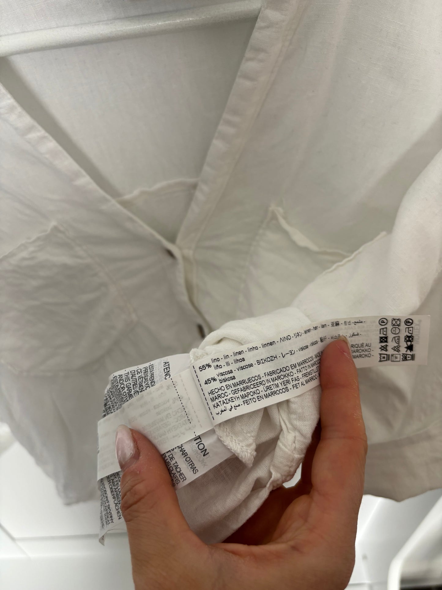 Zara Linen Blend Button Down T Shirt (Tough Love) | Small (oversized)