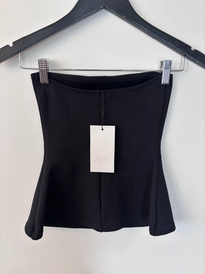 Zara Thick Cotton Blend Bandeau Top | Sz Small