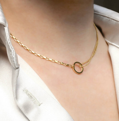BEJ Asymmetrical Circle Link Choker