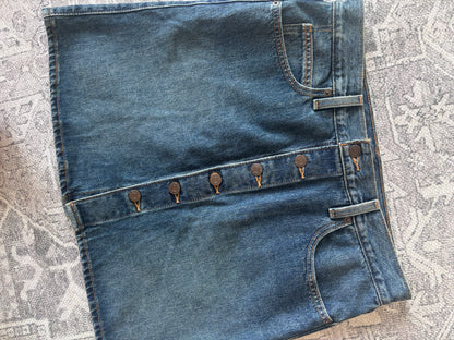 Levi's Retro Button Front Denim Skirt | Sz 28