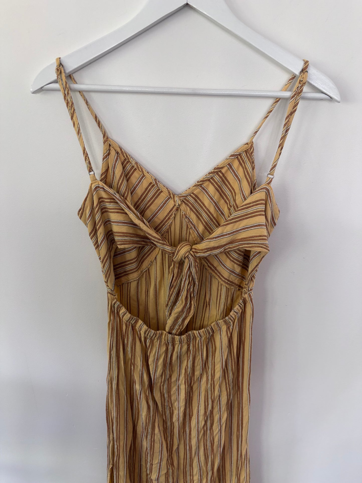 SocietyAmuse / Lulus Yellow Striped Sundress | Sz Small