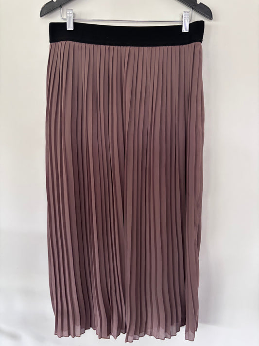 Zenana Brown Pleated Twirl Skirt | Sz XL