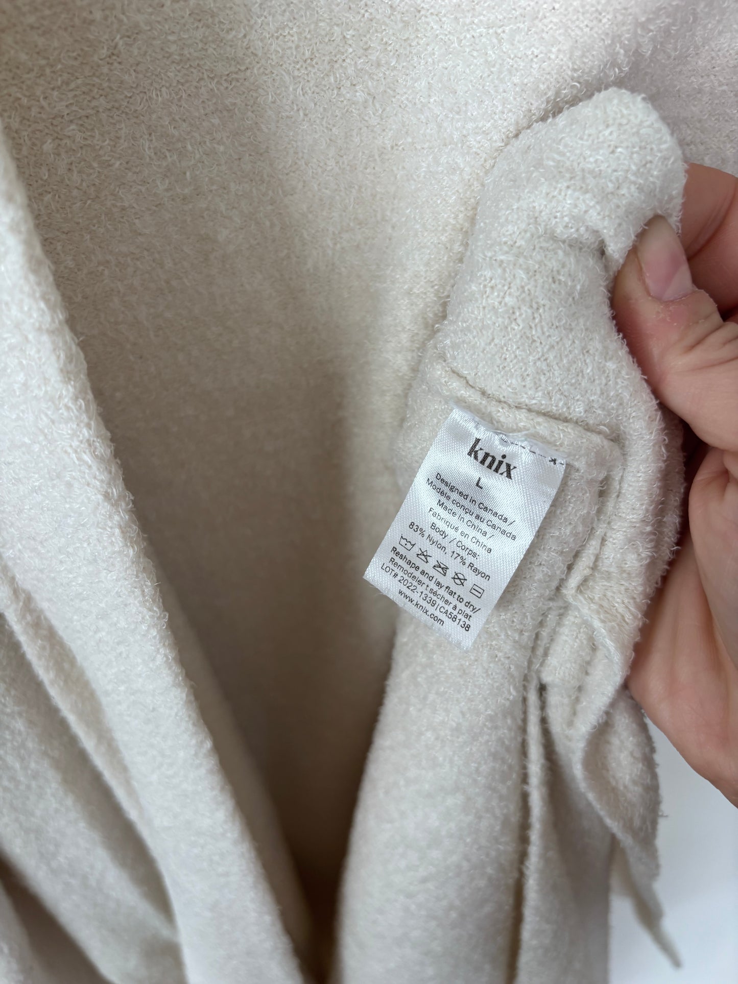 Knix Soft Longline Cardigan White/Cream | Large