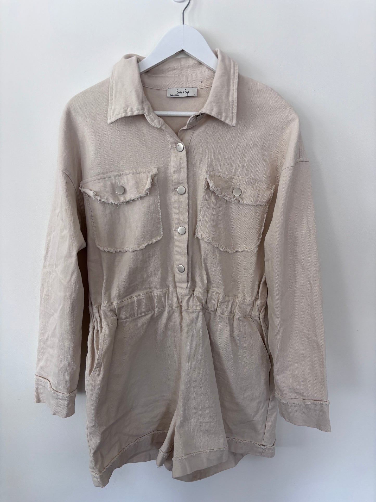 Sadie & Sage Denim Romper | Large