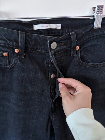 Levi's Grey/Dark Blue Wash Wedgie Jeans | Sz 29 (may fit like 28)