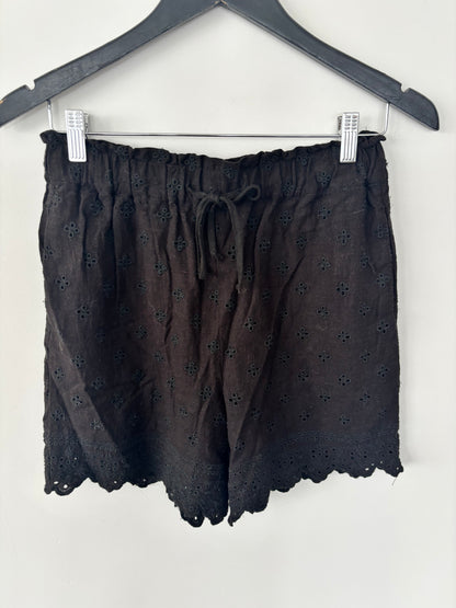 Dex Black Eyelet Shorts | Sz Small (AC1)