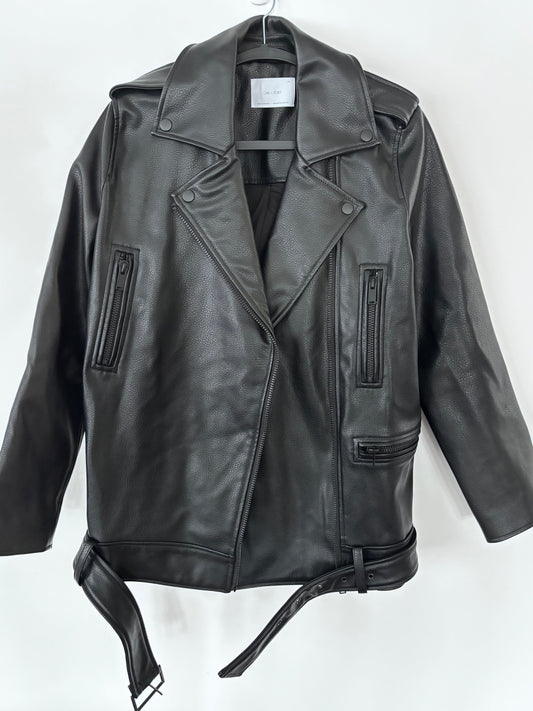 Oak & Fort Faux Leather Jacket | Sz Small (Fits much Larger)