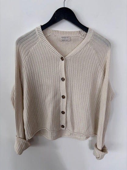 Jackson Rowe Cream Button Up Cardigan | Sz XS