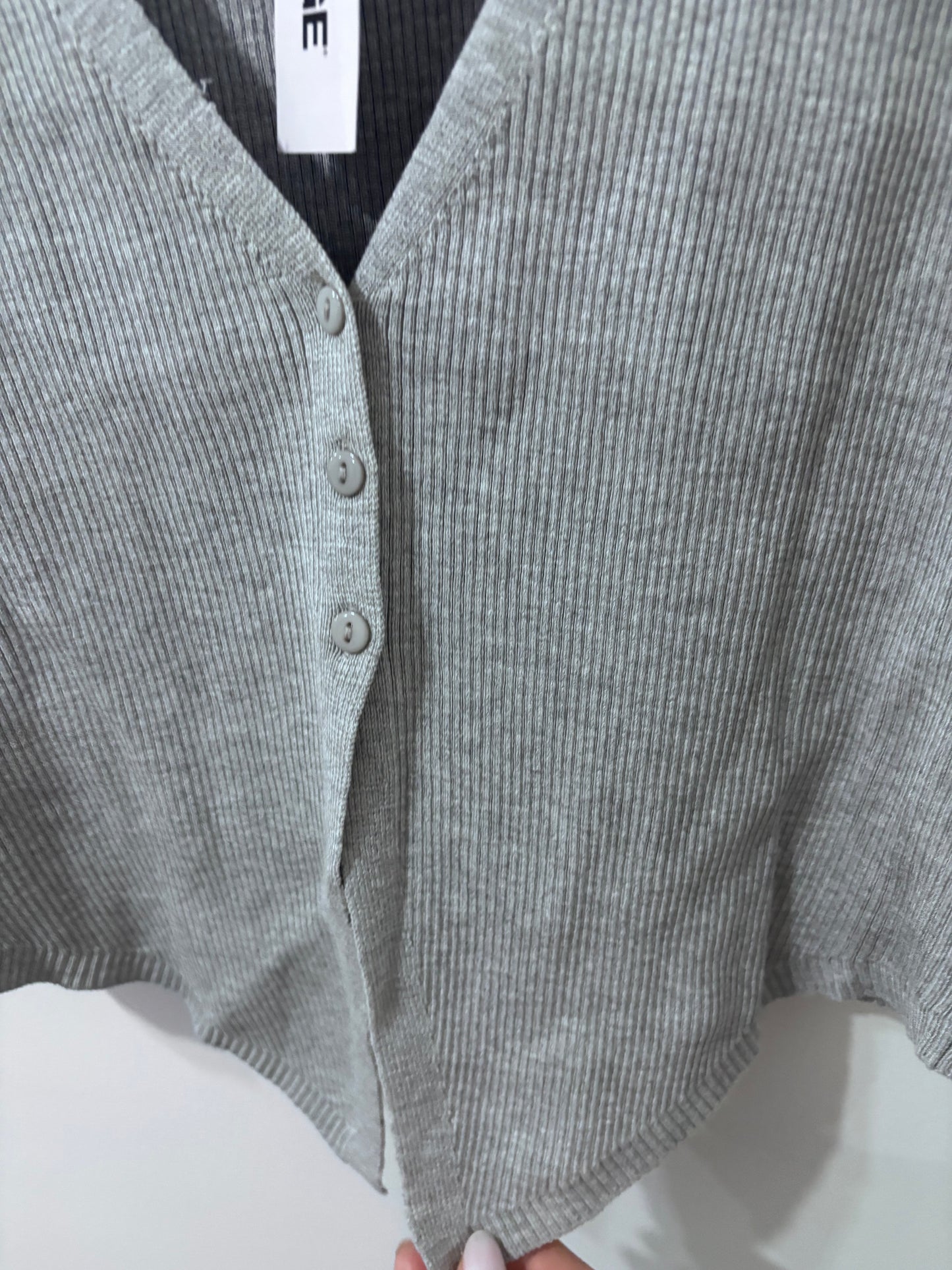 Garage NWT Ribbed Grey Knit Vest | Sz Large