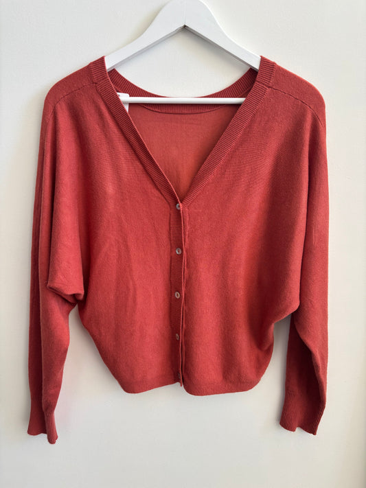Rust Cardigan | Small (a bit oversized) O69M10
