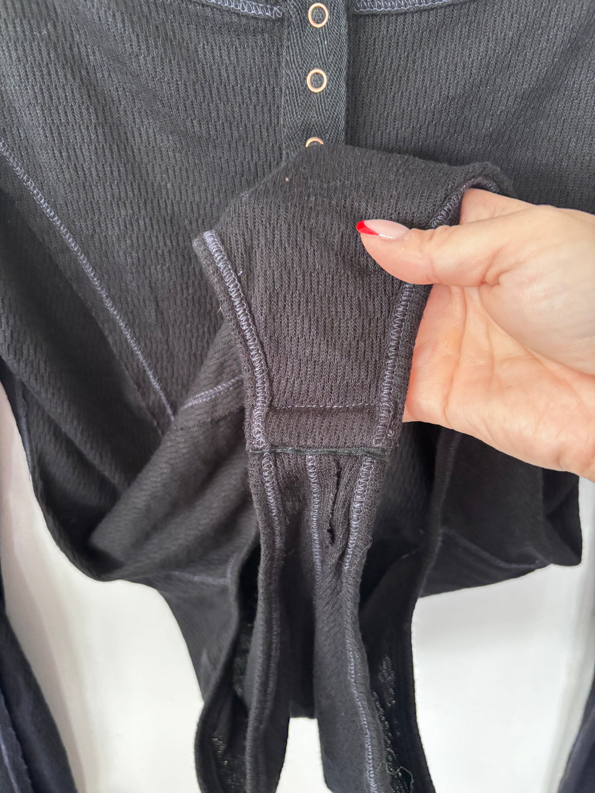 Free People Sloane Bodysuit in Black | Sz Small (oversized)