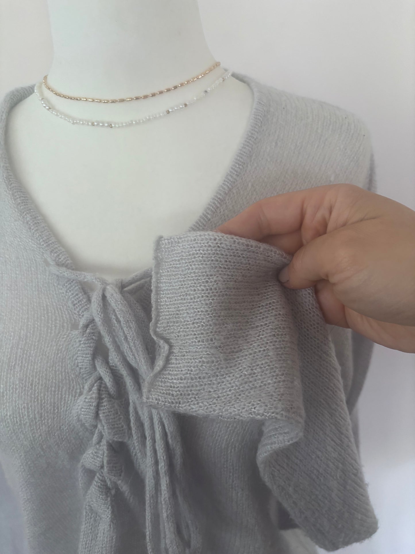 Brunette the Label Tie Up Sweater | Sz S/M