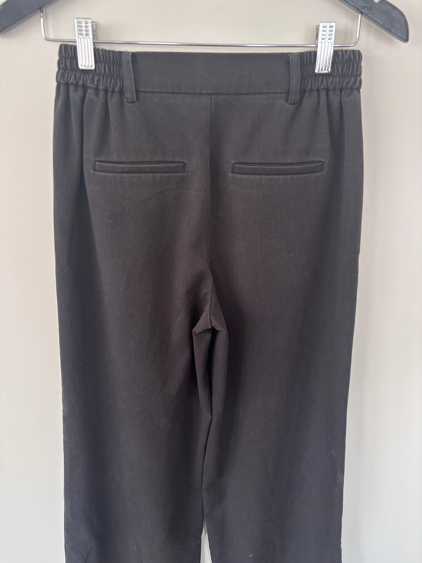 PIECES Wide Leg Charcoal Pants | Sz XS