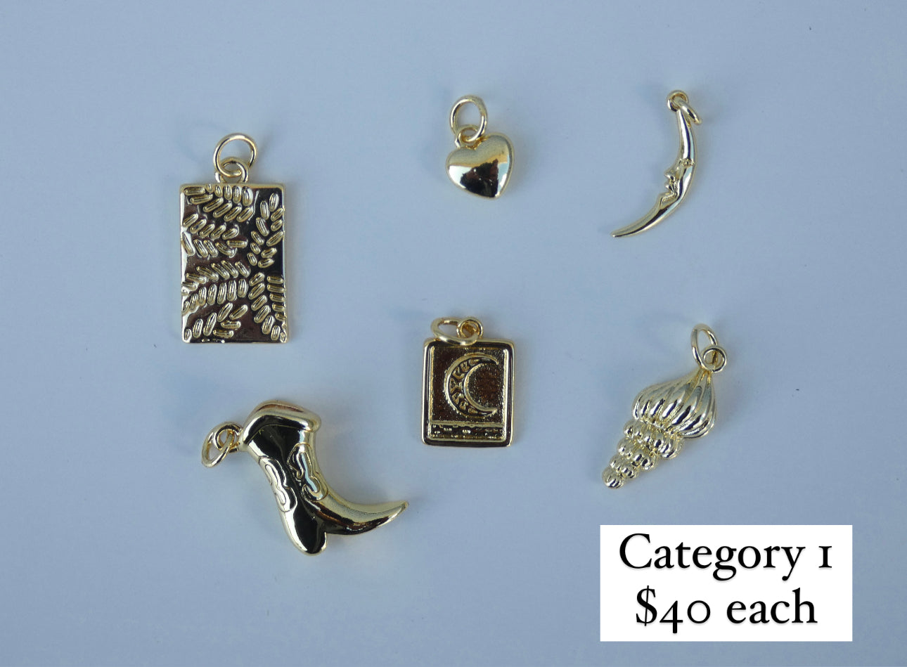 Gold Custom Charm Cluster Necklace