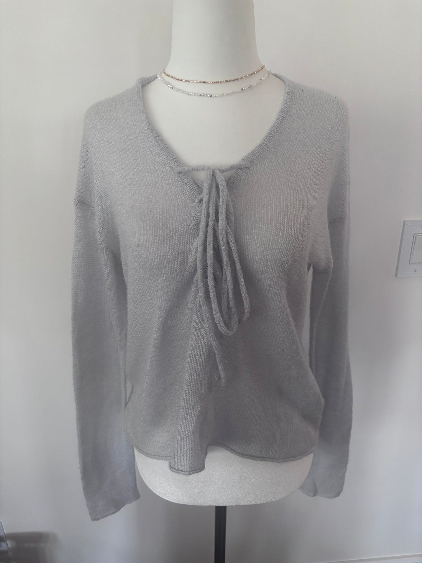 Brunette the Label Tie Up Sweater | Sz S/M