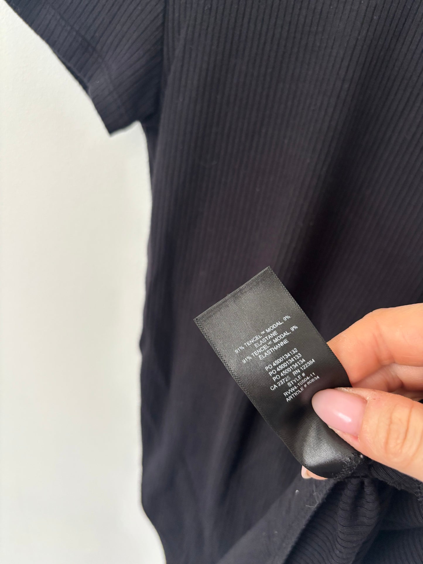 Wilfred Ribbed T-Shirt Bodysuit Black | Small