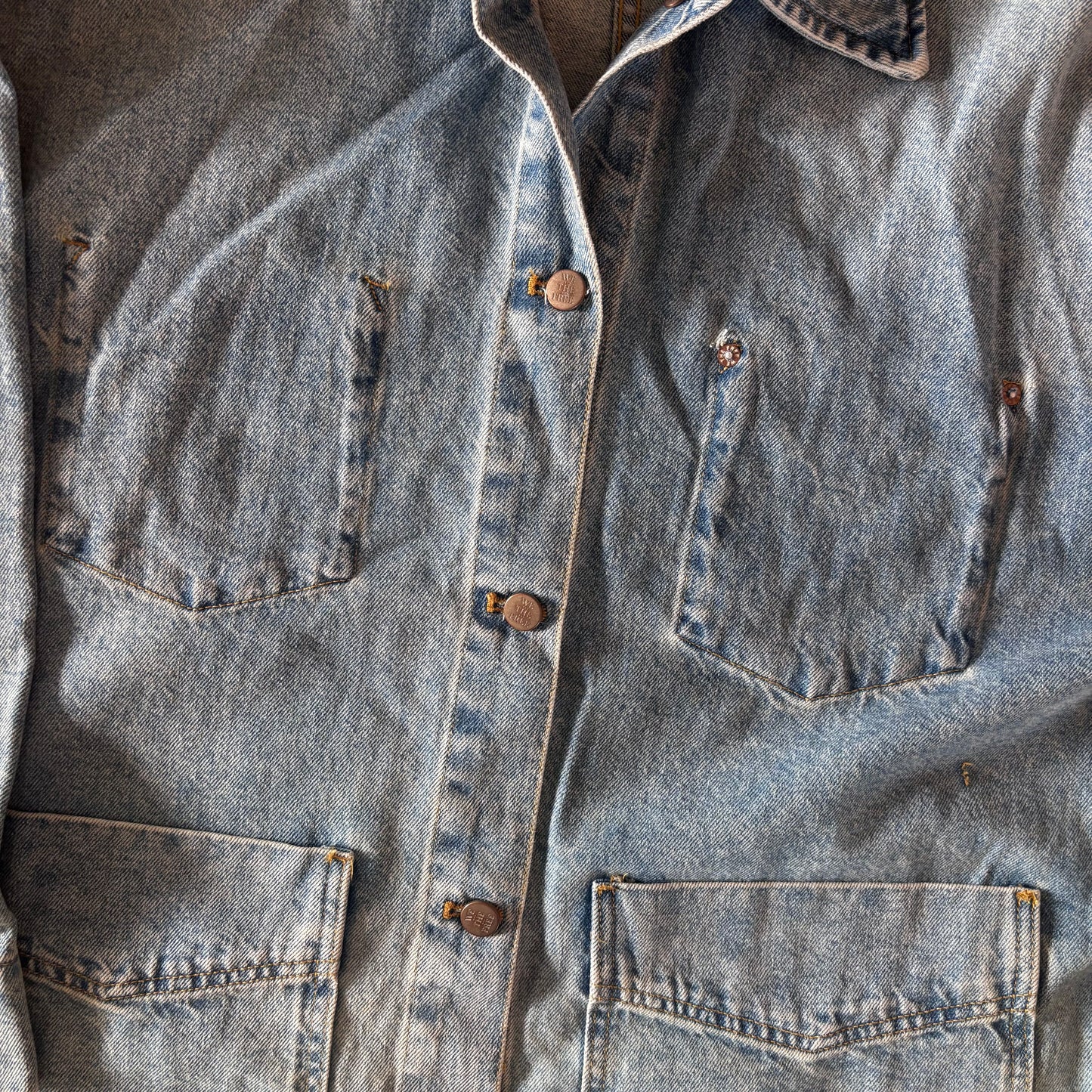 Free People Avery Denim Jacket | Sz Small (Fits like Large)(AG1)