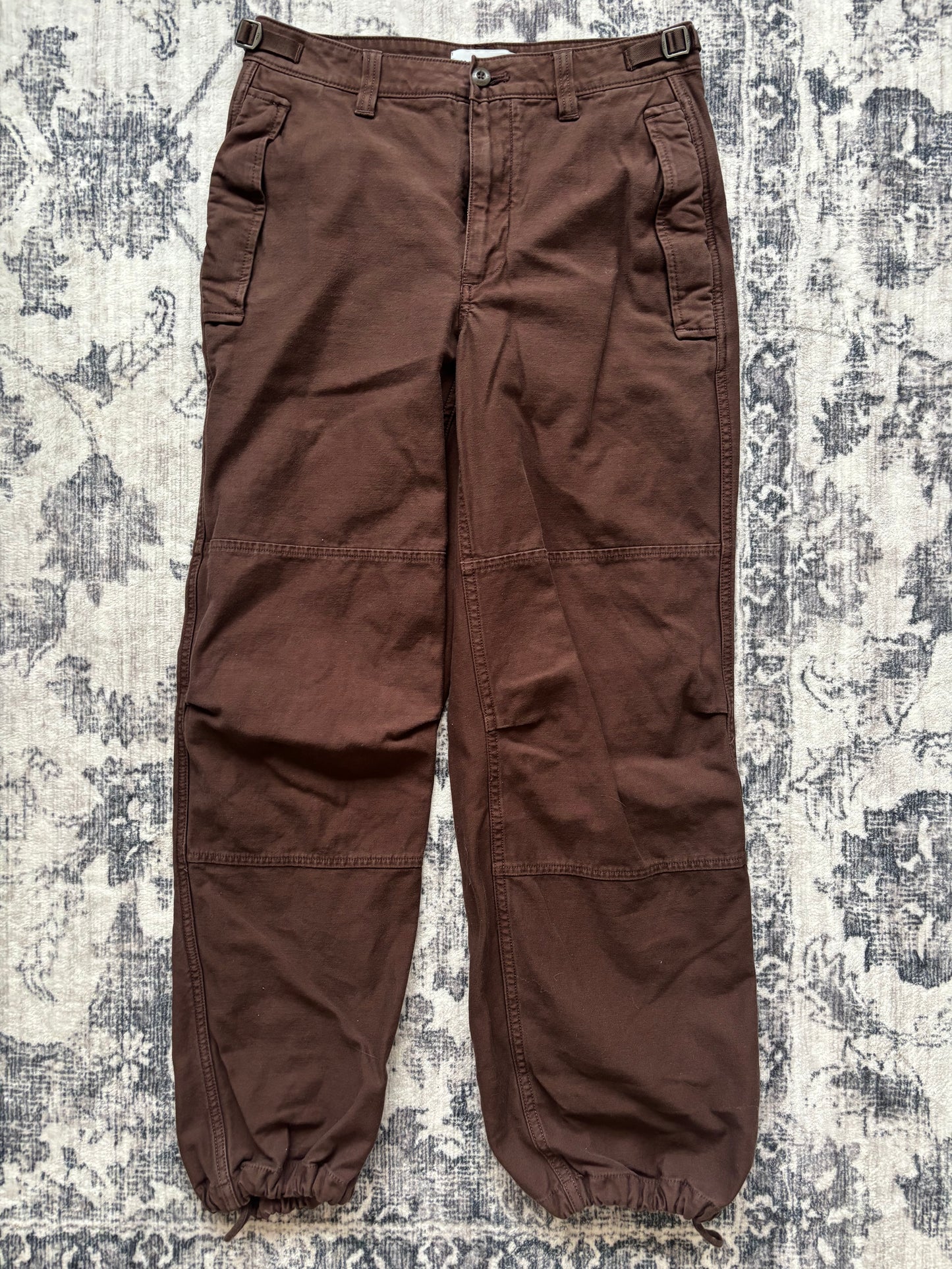 TNA / Aritzia Brown Cotton Jogger Pants  | Sz 4 (D038L4)